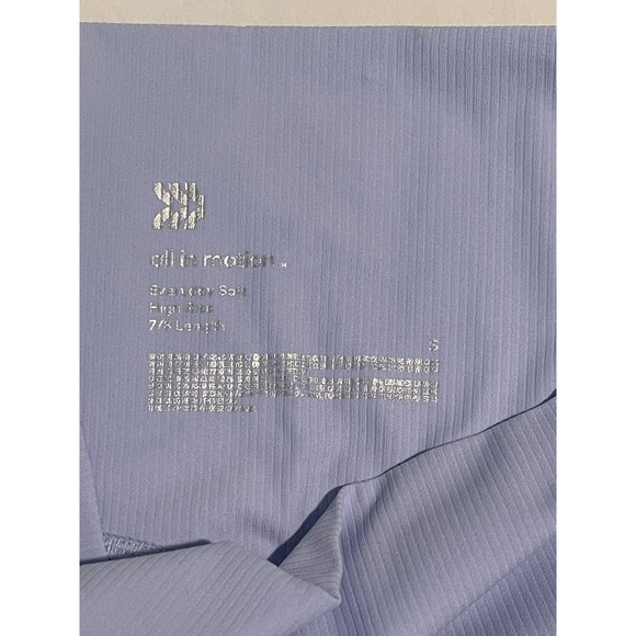 00590 - All in Motion Womens Everyday Soft Ribbed Legging Periwinkle Blue Size S - Picture 4 of 6